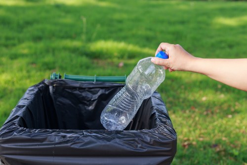 Professional waste removal team at work